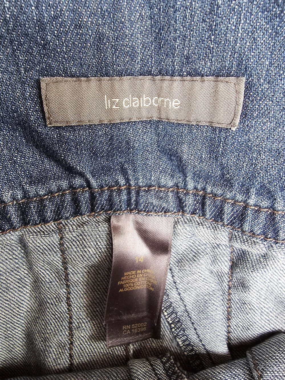 Liz Claiborne | Cotton Denim Full Midi Skirt - Picture 4 of 4